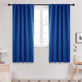 Deconovo Blackout Curtain Panels for Kids Bedroom, Room Darkening Back Tab and Rod Pocket Curtains, 42x72 Inch, adult, Royal Blue, 2 Panels, adult