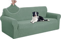 U-NICE HOME Stretch Couch Cover Sofa Cover Sofa Slipcover Furniture Protector for 4 Cushion Couch Sofa Pet Friendly(Oversized Sofa, Cyan)