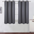 LEMOMO Grey Blackout Curtains for Bedroom Room Darkening Curtains/38 x 54 Inch Long Set of 2 Panels Draperies Thermal Insulated Living Room Curtains