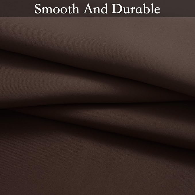 SimpleHome Ombre Room Darkening Curtains for Bedroom, Gradient Grey White to Brown Light Blocking Thermal Insulated Grommet Window Curtains/Drapes for Living Room,2 Panels, 52x72 inches Length