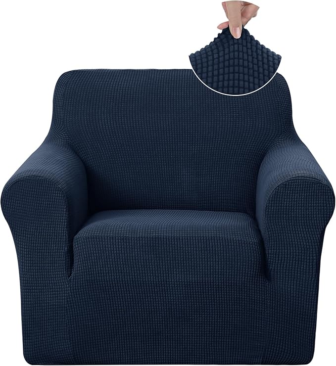 U-NICE HOME Recliner Chair Covers Stretch Couch Cover Sofa Cover Sofa Slipcover Furniture Protector for Chair Cover Pet Friendly(Armchair, Navy)