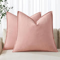 MIULEE Decorative Linen Pillow Covers 20x20 Inch Pink Boho Farmhouse Neutral Valentine Spring Couch Throw Pillows for Bed Pack of 2 Accent Modern Pillowcase Sofa Livingroom Home Decor