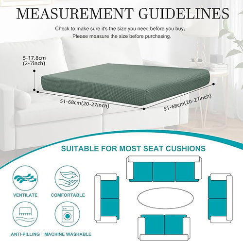 12Pcs Stretch Patio Cushion Covers,Outdoor Couch Covers Replacement,Outdoor Couch & Sofa Slipcovers,for Patio Furniture Cushion Covers,Washable Reusable Furniture Protector (Matcha Green,Cover Only)