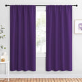 NICETOWN Blackout Curtains for Living Room - Triple Weave Home Decoration Thermal Insulated Solid Rod Pocket Blackout Drapes for Bedroom(Set of 2, 42 x 72 Inch, Royal Purple)