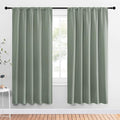 NICETOWN Window Curtains Blackout Drapes - Thermal Insulated Solid Rod Pocket Blackout Curtains/Draperies for Living Room (Sage Green, One Pair, 52 by 72-Inch)