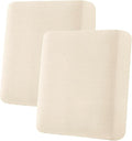 H.VERSAILTEX Super Stretch Individual Seat Cushion Covers Sofa Covers Couch Covers Slipcover Sets Thick Jacquard Textured Twill Fabric (2 Piece Medium Sofa Cushion Covers, Cream)