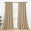 NICETOWN Room Darkening Curtain Panels for Cafe, Thermal Insulated Grommet Room Darkening Draperies/Drapes for Window (Biscotti Beige, 2 Panels, W70 x L95 -inch)