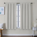 Simplebrand Ava Natural Short Blackout Curtains for Bedroom 54 Inches Long 2 Panels Set, Solid Thermal Insulated, Energy Saving Window Treatment Curtains Blackout Drapes, W40 x L54 Inch, Natural