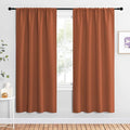 NICETOWN Blackout Curtains and Drapes - Thermal Insulated Solid Rod Pocket Blackout Draperies/Panels (Burnt Orange, 1 Pair, 42 by 72 inches)