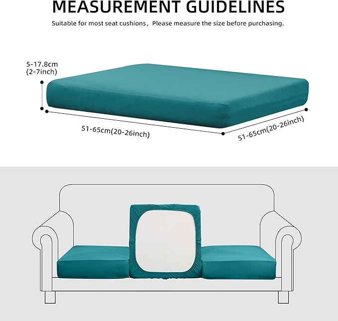 Outdoor Cushion Covers Set,8PCS Patio Furniture Couch Seat Slipcovers, Replacement for Sofa Sectional Chair(Cover，Only)