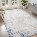3 x 5 Rug Small Non Slip Area Rug Ultra Soft Machine Washable Low Pile Modern Abstract Area Rugs for Bedroom Living Room Entryway Kitchen Bedside, Blue/Grey