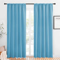NICETOWN Window Curtains Blackout Drapes, Teal Blue, 1 Pair, 52 by 84-Inch, Thermal Insulated Solid Rod Pocket Blackout Curtains/Draperies for Living Room