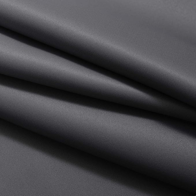 Yakamok Light Blocking Ombre Curtains, Greyish White and Black Gradient Color Curtains, Room Darkening Grommet Window Drapes for Bedroom(Black, 42x84 Inch, 2 Panels)