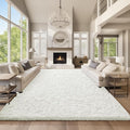 Ophanie Area Rugs 9x12 Living Room, Large White Bedroom Carpet, Big Shag Indoor Thick Soft Nursery Rug, Fluffy Carpets for Boy and Girls Room Dorm Home Decor Aesthetic