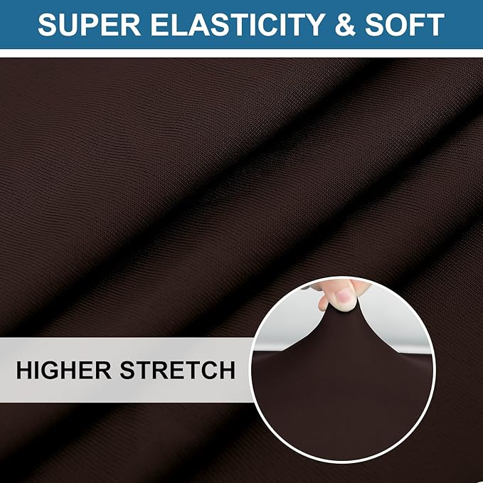 Smiry Printed Couch Cushion Covers, Stretch Soft Couch Covers for Sofa, Washable Non-Slip Sofa Slipcover Furniture Protector for Indoor and Outdoor (Backrest L, Chocolate)