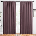 NICETOWN 2 Panels Blackout Curtains, Rod Pocket Thermal Insulated Drapes 84 inches Long, Easy-Care Modern Home Decoration Sunshades for Guest Room, Living Room, Office, 62 x 84 Inch, Dry Rose