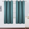 LEMOMO Sea Teal Thermal Blackout Curtains/42 x 72 Inch/Set of 2 Panels Room Darkening Curtains for Bedroom