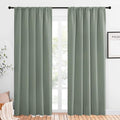 NICETOWN Window Curtains Blackout Drapes - Thermal Insulated Solid Rod Pocket Blackout Curtains/Draperies for Living Room (Sage Green, One Pair, 52 by 84-Inch)