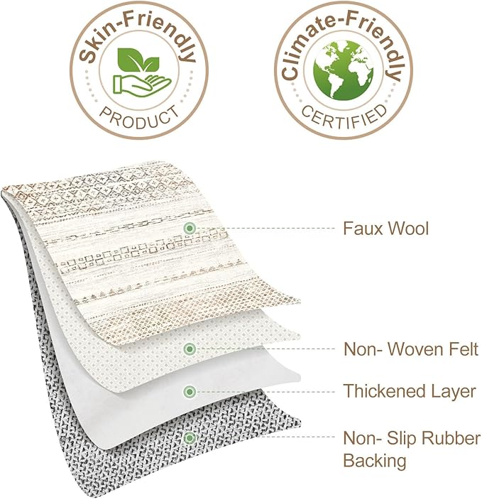 Nakagishi 10x14 Area Rugs Living Room: Washable Boho Large Neutral Modern Soft Stain Resistant Farmhouse Indoor Floor Rug Non-Slip Carpet for Bedroom Nursery Kids Playroom Office Dining Room- Colorful