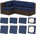 8Pcs Stretch Patio Cushion Covers, Outdoor Couch & Sofa Replacement Slipcovers for Patio Furniture Cushion Covers, Washable Reusable Furniture Protector