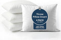 LANE LINEN 12x20 Pillow Insert - Set of 4 White Decorative Pillow for Sofa Bed, Fluffy Pillow Inserts for Throw Pillow Covers, Throw Pillows for Bed, Couch Pillows for Living Room, Bed Pillows