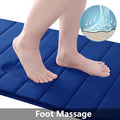 Bath Rug, 34 x 20 Inch Navy Memory Foam Non-Slip Mat