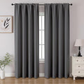 CUCRAF Light Grey Blackout Curtains 84 inch Length 2 Panels Set, Rod Pocket Room Darkening Drapes for Bedroom Living Room, Insulated Thermal Light Blocking Window Curtain (W52 x L84 Inch)