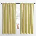 NICETOWN Blackout Curtains for Living Curtains, Paler Yellow, Set of 2, 52 by 63 Inch, Window Treatment Blackout Curtain Panels, Home Decor Thermal Insulated Solid Drapes for Bedroom