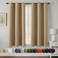 MIULEE Taupe Brown Blackout Curtains for Bedroom Living Room 45 Inches Long 2 Panels, Thermal Insulated Room Darkening Drapes Solid Grommet Noise Reduction Light Blocking Window Treatments 40x45 Inch