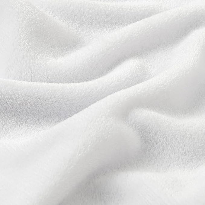 BEDELITE Fleece Blankets Queen Size White Throw Blankets for Bed, Luxury Plush Cozy Fuzzy Blanket 90x90 inches, Super Soft Warm Lightweight Throw Blanket All Seasons Suitable