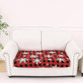 Smiry Printed Couch Cushion Covers, Stretch Soft Couch Covers for Sofa, Washable Non-Slip Sofa Slipcover Furniture Protector for Indoor and Outdoor (Medium, Burgundy)