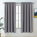 DWCN Grey Room Darkening Blackout Curtains - Thermal Insulated Privacy Energy Saving Window Curtain Drapes 52 x 63 inch Length, Set of 2 Bedroom Living Room Curtains