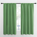 NICETOWN Window Curtains for Bedroom, Froest Green, 2 Panels, W42 x L48 -Inch, Home Decoration Thermal Insulated Rod Pocket Blackout Blinds & Drapes for Small Windows