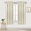 DWCN Blackout Curtains for Bedroom – Rod Pocket Thermal Insulated Noise Reducing Noise Reducing Drapes for Living Room, W 38 x L 63 Inch, 2 Panels, Light Beige