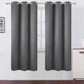LEMOMO Grey Thermal Blackout Curtains/42 x 72 Inch/Set of 2 Panels Room Darkening Curtains for Bedroom