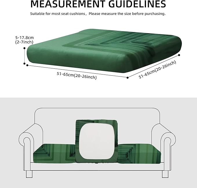 Outdoor Cushion Covers Set,8PCS Patio Furniture Couch Seat Slipcovers, Replacement for Sofa Sectional Chair(Cover，Only)