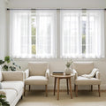 MIULEE White Sheer Curtains 63 Inches Long, 4 Panels Set, Light Filtering Rod Pocket Voile Drapes for Living Room and Bedroom, Airy Soft Fabric Window Treatments, 42 x 63 Inches
