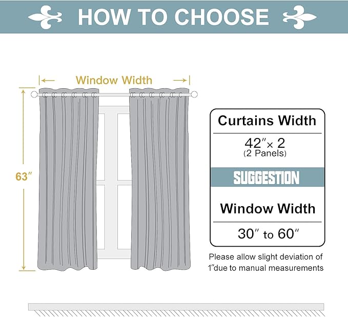 ChrisDowa Grommet Room Darkening Curtains for Bedroom and Living Room - 2 Panels Set Thermal Insulated Blackout Curtains (Cappuccino, 42W x 63L)