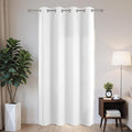 Joydeco Blackout Patio Sliding Door Curtains 108 Inches Long, Grommet Privacy Room Divider Curtains, Extra Wide Thermal Blackout Drapes for Bedroom Living Room (Pure White, 60Wx108L, 1 Panel)