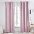 Deconovo Blackout Curtains Insulated Thermal Blackout Blinds Rod Pocket and Back Tab Curtains Room Darkening Curtains for Nursery 52Wx84L Inch Lavender 2 Panels