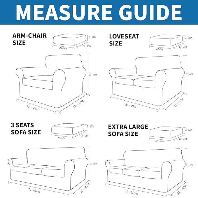 XINEAGE 2026 New 3 Pieces Couch Covers for 2 Cushion Sofa Super Stretch Loveseat Slipcover Pet Dog Universal Slip Cover Anti Slip Love Seat Furniture Protector (Wine Red, 55"-69")
