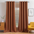 MIULEE Blackout Curtains 96 Inches Long for Bedroom Living Room Thermal Insulated Room Darkening Grommet Top Solid Light Blocking Drapery Set of 2 Window Panels Terracotta