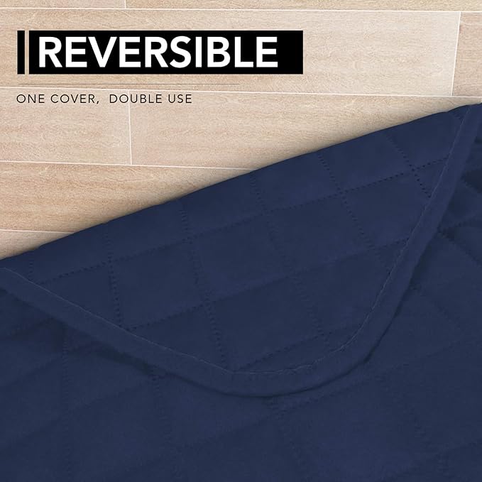 Easy-Going Sectional Couch Covers for Dogs L Shape Sofa Cover Reversible Sofa Slipcover Chaise Lounge Cover Furniture Protector Cover for Pets Dog Cat (42 x 52 inches, Navy/Navy)
