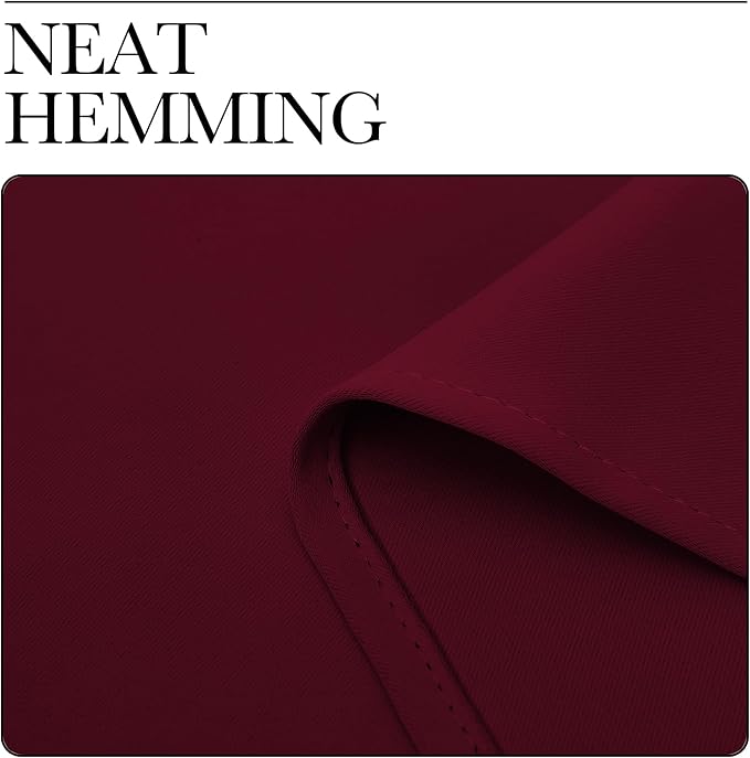 NICETOWN Blackout Curtains for Bedroom, Blackout Curtain Panels, Wine Red, 1 Pair, 42 by 45-inch, Window Treatment Energy Saving Thermal Insulated Solid Rod Pocket Blackout Drapes/Draperies