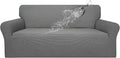 Easy-Going 100% Waterproof Couch Cover, Dual Waterproof Sofa Cover, Stretch Jacquard Sofa Slipcover, Leakproof Furniture Protector for Kids, Pets, Dog and Cat (Sofa, Grey)