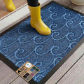 GORILLA GRIP 100% Waterproof All-Season WeatherMAX Doormat, US Designed Natural Rubber, Stain and Fade Resistant, Low Profile Indoor Outdoor Door Mats, Easy Clean Patio Mat, 29x17, Ocean Blue Waves