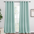 NICETOWN Aqua Blue Blackout Curtains 90" Long for Office, Dining Room, Guest Room, Sound Reducing Heat and Cold Block Curtain Panels for Modern Room Decorative (55" Wide by 90" Long, 2 Pieces)