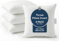 LANE LINEN 16x16 Throw Pillow Insert - Set of 4 White Inserts for Decorative Pillow Covers for Bed, Decorative Pillows for Bed, Couch Pillows, Throw Pillows for Couch