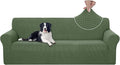 U-NICE HOME 4 Seater Stretch Couch Cover Sofa Cover Washable Sofa Slipcover Furniture Protector for 3 Cushion Couch Sofa Pet Friendly, Loden Frost