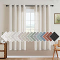 H.VERSAILTEX Living Room Linen Curtains Home Decorative Nickel Grommet Curtains Privacy Added Energy Saving Light Filtering Window Treatments Draperies, Heathered Natural, 2 Panels, 52 x 72 - Inch